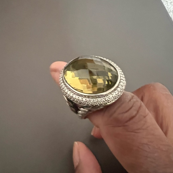 AUTHENTIC David Yurman Albion Lemon Citrine & Diamond Ring! - Picture 4 of 5